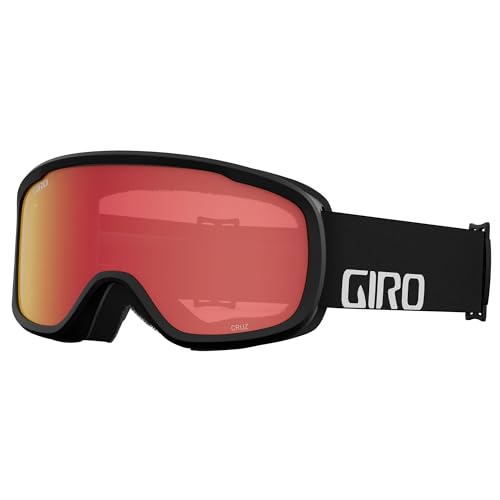 Giro Cruz Asian Fit Erwachsene Schneebrille – Schwarzes Wordmark Strap mit Amber Scarlet Lens (2021) von Giro