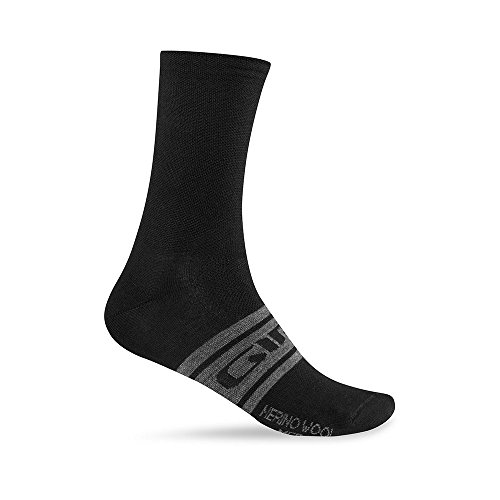 Giro Herren Fahrradsocken Merino Wool Seasonal Socken, Black/Charcoal Clean, M von Giro