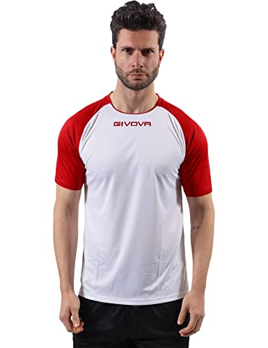 GIVOVA Herren Vêtement t Shirt Damen, Blanc/Rouge, von Givova