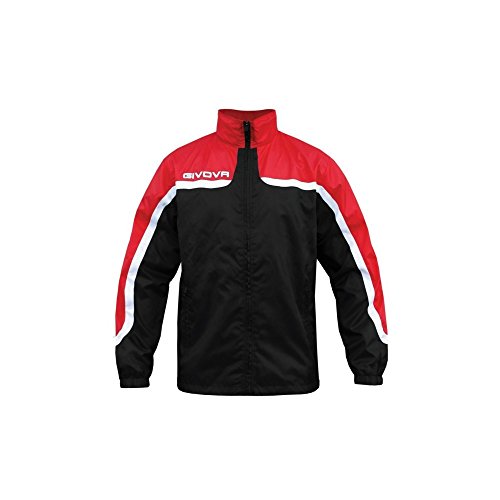 Givova, rain jacket asien, schwarz/rot, XL von Givova