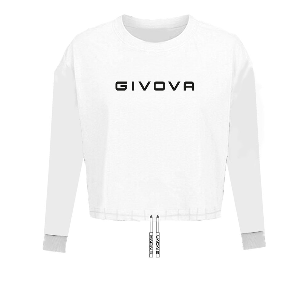 Givova Cropped Long Sleeve T-shirt Weiß M Frau von Givova