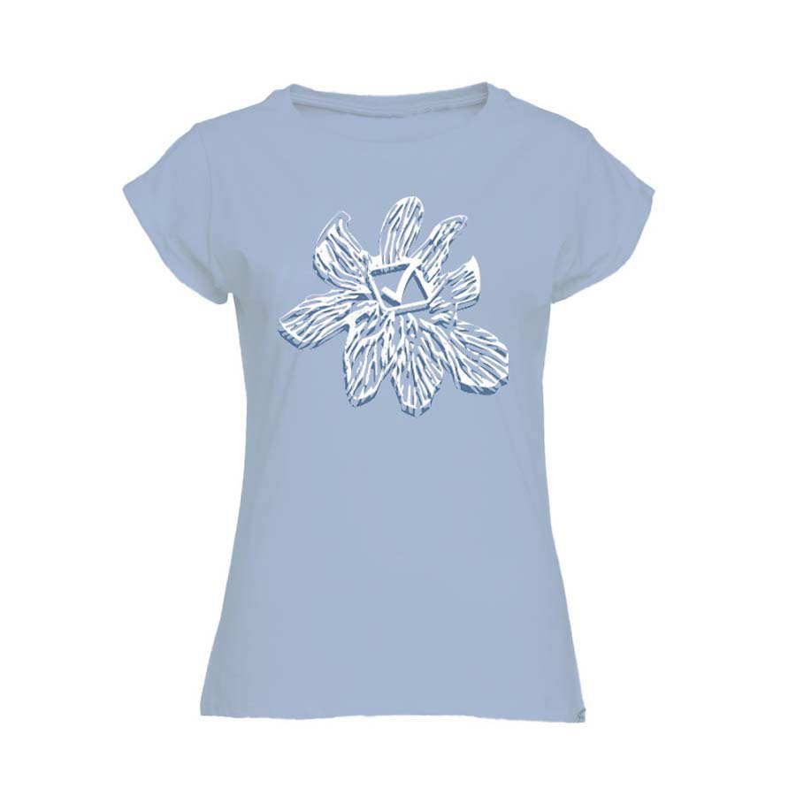 Givova Floral Short Sleeve T-shirt Blau L Frau von Givova