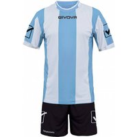 Givova Fußball Set Trikot mit Shorts Kit Catalano hellblau/weiß von Givova