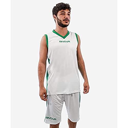 Givova Herren Power Basketball-Set, Mehrfarbig (Weiß/Grün), XL von Givova