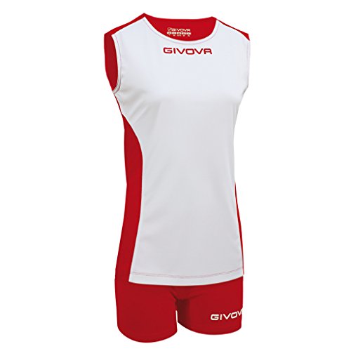 Givova Kitv06 T-Shirt, Bianco-Rosso, XS von Givova