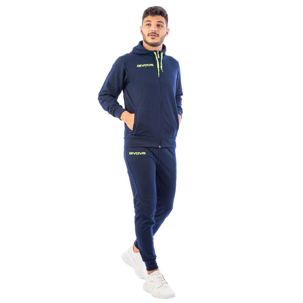 Givova King Cotone Terry Poker Track Suit Blau S Mann von Givova