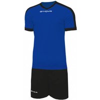 Givova Kit Revolution Fußball Trikot mit Shorts blau schwarz von Givova
