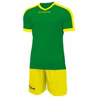 Givova Kit Revolution Fußball Trikot mit Shorts grün gelb von Givova