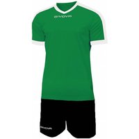 Givova Kit Revolution Fußball Trikot mit Shorts grün schwarz von Givova