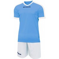 Givova Kit Revolution Fußball Trikot mit Shorts hell blau weiß von Givova