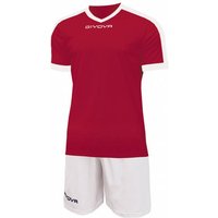 Givova Kit Revolution Fußball Trikot mit Shorts rot weiß von Givova