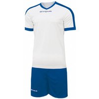 Givova Kit Revolution Fußball Trikot mit Shorts weiß blau von Givova
