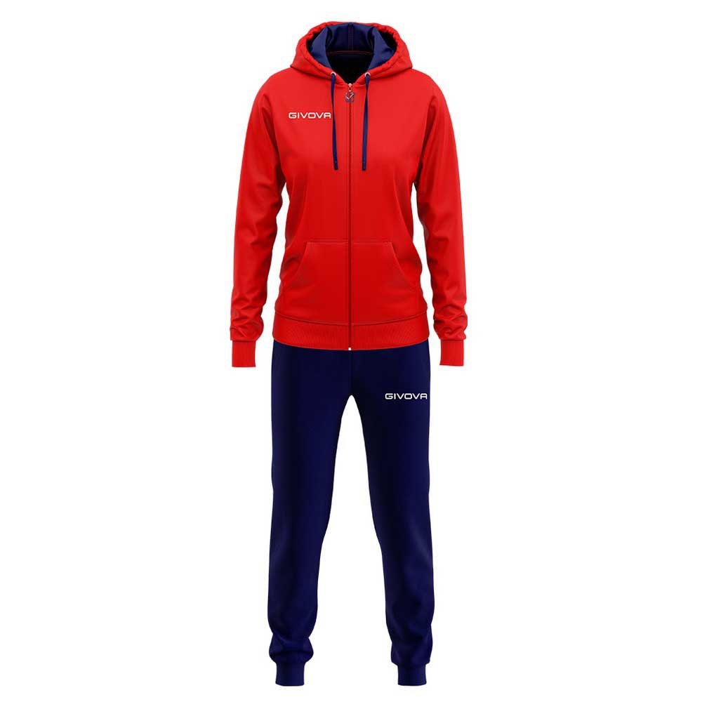 Givova Lady Track Suit Rot,Blau 10-12 Years Frau von Givova