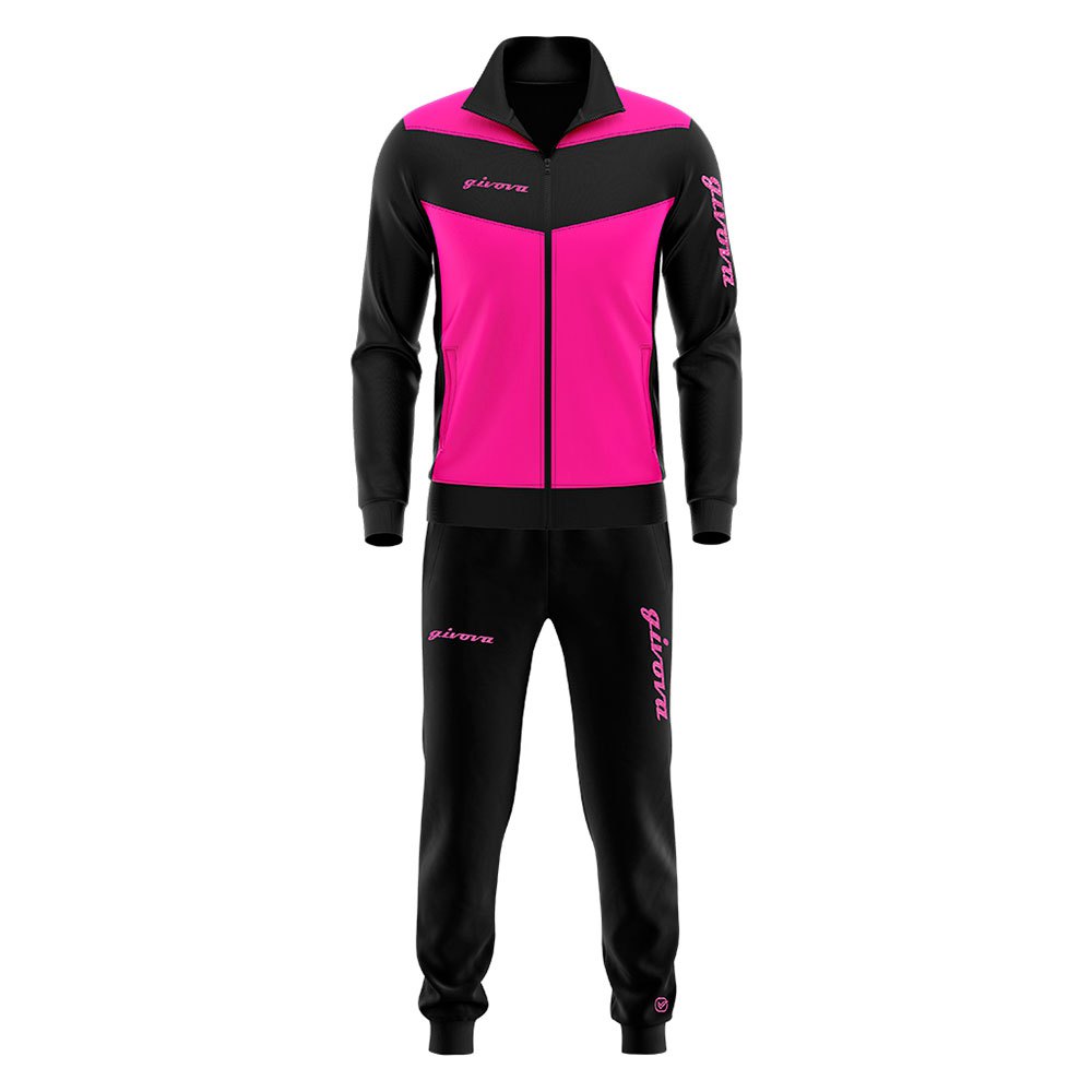 Givova Luxury Visa Track Suit Schwarz,Rosa L Mann von Givova