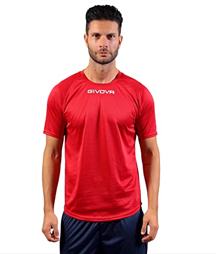 Givova Unisex Hemd Givova Eins T shirts, Rot, S-L EU von Givova