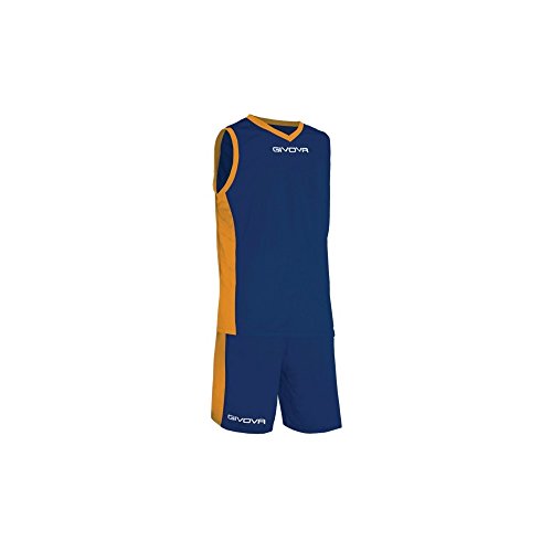Givova Herren Power Basketball-Kits, Multicolore (Blu/Arancio), XXS von Givova