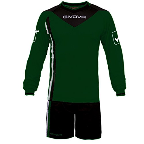 Givova Santiago, Kit Torwart Fußball Herren S Multicolore (Verde Scuro/Nero) von Givova
