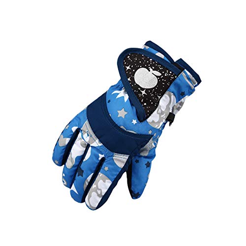 Ski-Handschuhe Kinder Warme Handschuhe rutschfest Waterproof Schneehandschuhe mit Reißverschluss Verdickung Handschuhe für 4-7 Jahre Jungen Mädchen Sport Outdoor Wanderhandschuhe von Gkojhj