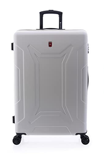 GLADIATOR Anchor, Gepäck Koffer Unisex Erwachsene, Weiß (White), Groß, weiß, Grande, Hartschalenkoffer ABS matt mit Lenkrollen und TSA von Gladiator