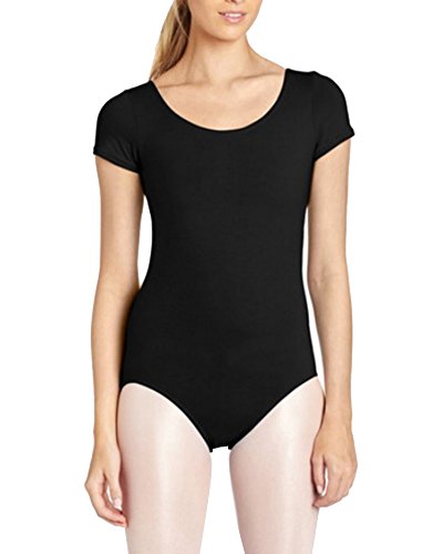 Gladiolus Damen Ballett Trikot Ballettanzug Kurzarm Tanz Body Gymnastikanzug Turnanzug Leotard Schwarz S von Gladiolus