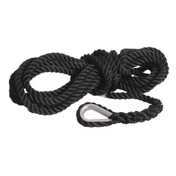 Gleistein Ropes 7 M Stainless Steel Thimble Rope 2 Units Schwarz 12 mm von Gleistein Ropes