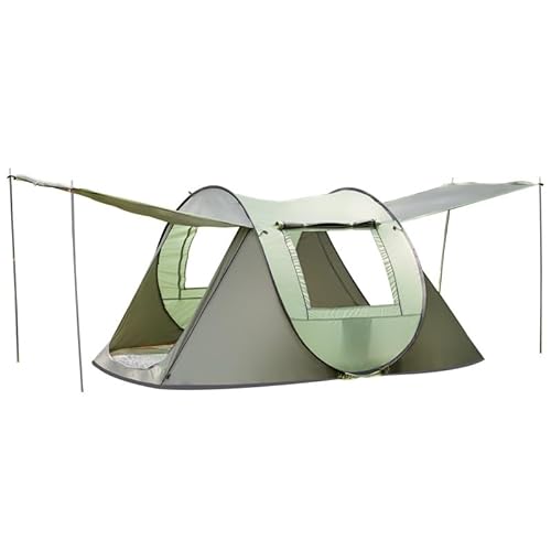 Campingzelt, schnell zu öffnendes Bootszelt, regenfest, Regenschutz, Wildcamping, Sonnenschutz, Konto, handgeworfenes Zelt (Color : 280 * 200 * 120CM, Size : Military Green) von Glenmi
