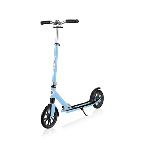 Globber - NL 205 - Faltbarer Scooter mit 2 Rädern mit Vorderradaufhängung für Kinder ab 8 Jahren, Pastellblau von Globber