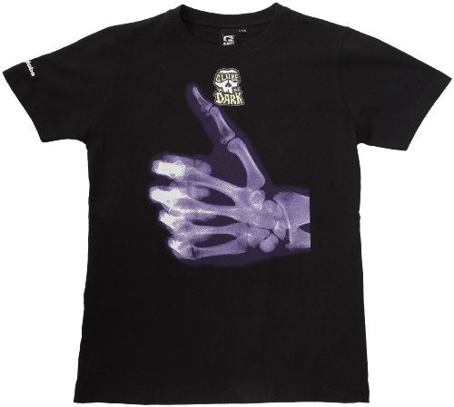 Globe Boys X-Ray Jungen T-Shirt 8 Jahre Schwarz mit fluoreszierendem Aufdruck von Globe