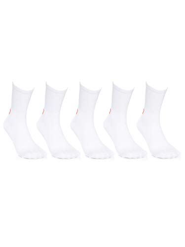 Globe Minibar Crew Sock 5 Pack Herrensocken, Weiß, 39/44,5 von Globe