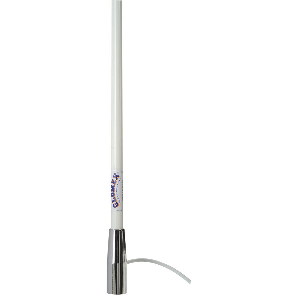 Glomex Vhf Chromed Base 3db Antenna Weiß von Glomex