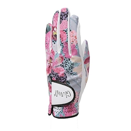 Glove It Damen-Golfhandschuh – Leichter und weicher Cabretta-Leder-Golfhandschuh für Damen, mit UV-Schutz, Orchidee Gepard von Glove It