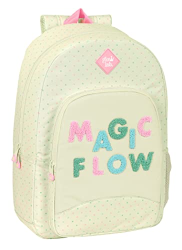 Glowlab Magic Flow Schulrucksack, anpassbar an Trolley, ideal für Kinder unterschiedlichen Alters, bequem und vielseitig, Qualität und Widerstandsfähigkeit, Beige, beige, Estándar, Casual von Glowlab