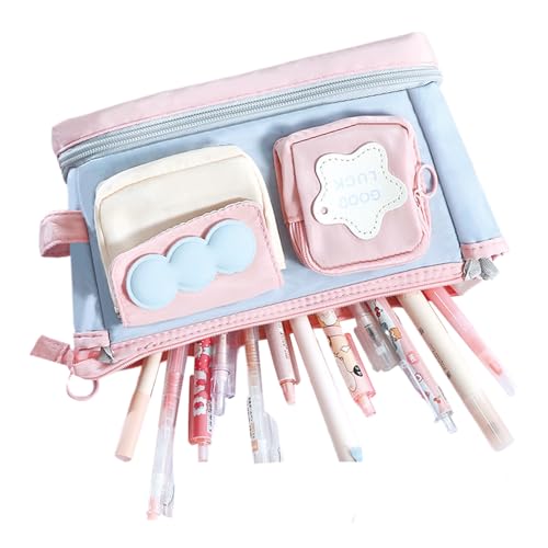 Gmokluytw Federmäppchen Tasche,Cartoon Stiftebox Halter Organizer,Aufbewahrungstasche Für Lineal Radiergummi Marker Notizzettel - Schule Alltag Büro Reisen Arbeit von Gmokluytw