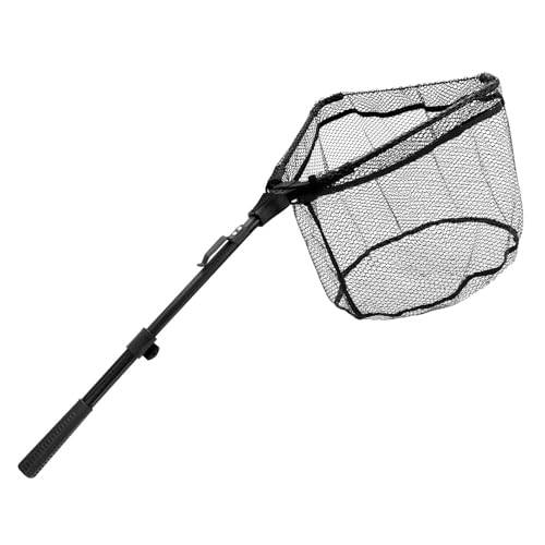 Gmokluytw Landing Nets for Fishing | Welsnetz Mit Teleskopstiel | Tragbarer Fallenfänger Für Lachs Wels Krabbe Forelle Barsch von Gmokluytw