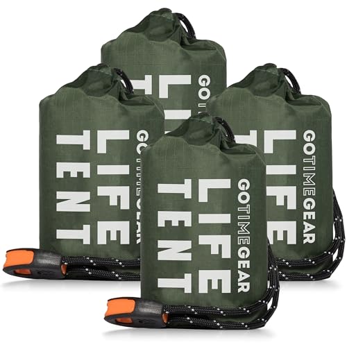 Go Time Gear Rescue Tent Emergency Survival Shelter - 2 Person Emergency Tent - Use as Survival Tent, Emergency Shelter, Tube Tent, Survival Plan - Includes Survival Whistle & Paracord von Go Time Gear