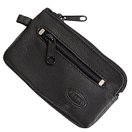 GoBago Branco kleine Schlüsseltasche Leder Schlüsseletui Schlüsselmappe Schlüssel Etui (Schwarz) von GoBago