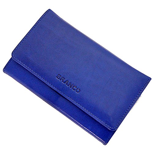 GoBago Branco Leder Damen Geldbörse Börse Portemonnaie Geldbeutel (Blau) von GoBago