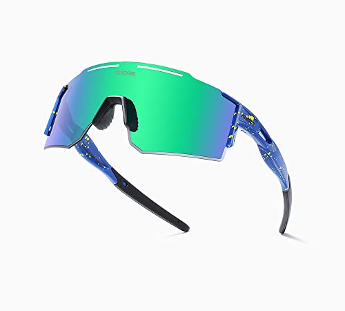 Sport Sonnenbrille Herren Polarisiert Fahrradbrille Sportbrille für Damen UV 400 Schutz Outdoor Sport Schutzbrille für Radfahren Autofahren Angeln Klettern Golf von GoHZQ