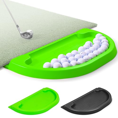 GoSports Allwetter-Golfball-Tablett – Kapazität 70 Bälle – kompatibel mit Allen Schlagmatten – Schwarz oder Grün von GoSports