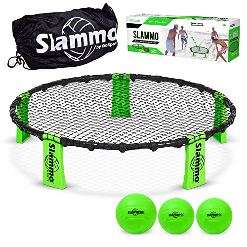GoSports Slammo Spielset (3 Bälle, Tragetasche und Regeln), Grün von GoSports