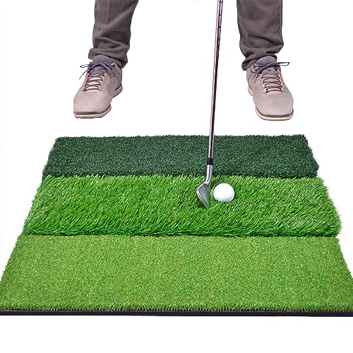 GoSports Tri-Turf XL Golf-Übungsmatte, riesig, 61 x 61 cm, für optimales Üben von GoSports