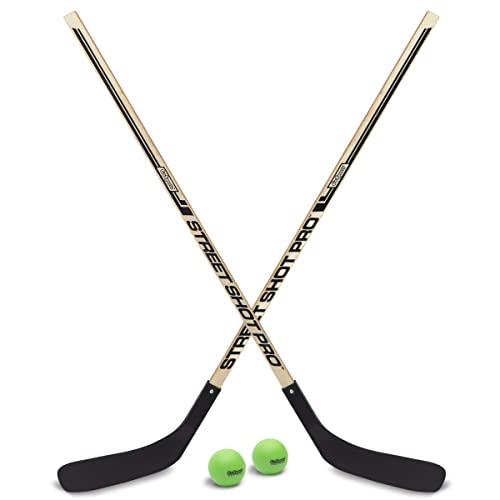 GoSports Unisex, Teenager 2 Sticks | Premium Holz Hockeyschläger für Street Hockey von GoSports