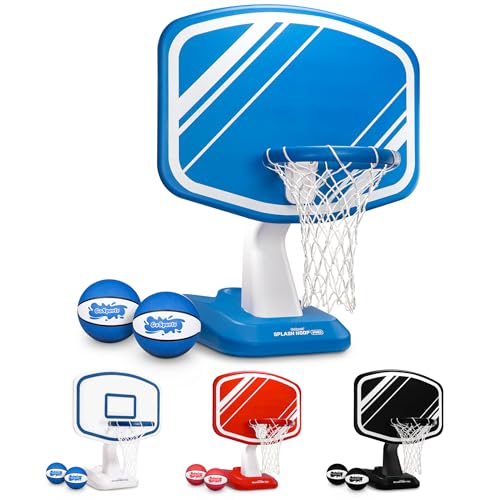 GoSports Unisex, Teenager Splash Hoop Pro Poolside Basketballspiel | inklusive Reifen, 2 Bällen und Pumpe, Blau, 38.5 x 34 x 40 von GoSports