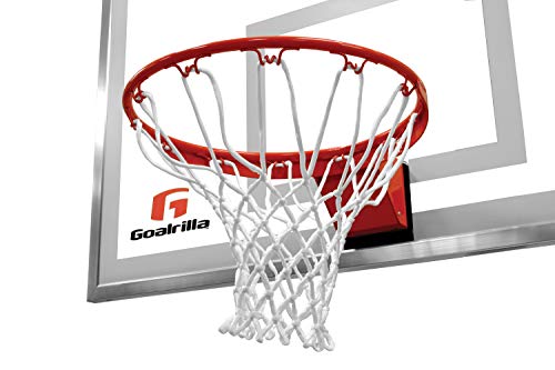 Goalrilla Heavy Weight Pro-Style Breakaway Basketball Flex Felge mit Allwetter Nylon-Netz und pulverbeschichtetem Rand und Edelstahl von Goalrilla
