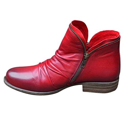 Damen Ankle Boots, Frauen Stiefeletten, Damen Stiefeletten, Frauen Ankle Boots,Comfort-Mehrweite,Reißverschluss Echtleder Reitstiefelette Stiefelette Unisex, Damen Stiefeletten, Frauen Ankle Boots von Godom