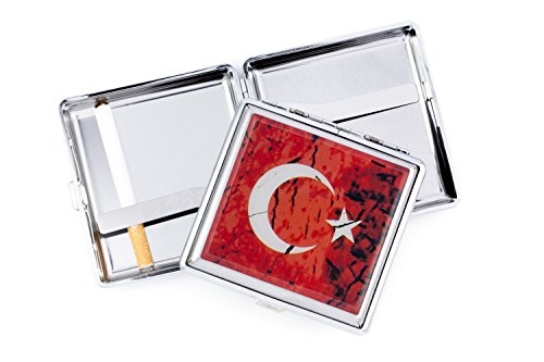 Gök-Türk Zigarettenetui Zigaretten Kasten - Halbmond Ay Yildiz Türkische Flagge Türkei Rot von Gök-Türk
