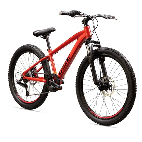 Goetze Sigma Mountainbike Fahrrad | MTB Hardtail | 24/26 x 2,10 Gelände-Reifen | 7-Gang Kettenschaltung | Doppel-Scheibenbremsen | 13/15 Zoll ALU Rahmen | Federgabel | ab 130 cm Körpergröße von Goetze