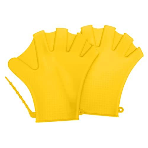 Gogogmee 1 Paar Schwimmhandschuhe Schwimmpaddel Wasserbeständige Handschuhe Verstellbare Poolhandschuhe Silikon Schwimmpaddel Tauchhilfshandschuhe Tauchhilfshandschuh von Gogogmee