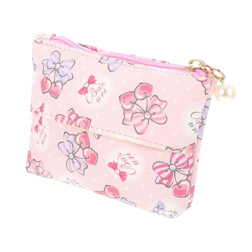 Gogogmee Kleine Münztasche mit Zartem Muster Tragbare Mini Aufbewahrungstasche aus Hochwertigem Robust und Langlebig Passend für Outdoor Strand Party und Alltag Modisches Design in Cherry von Gogogmee