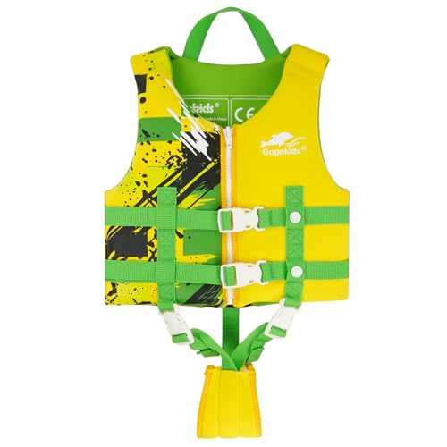 Gogokids Kinder Schwimmweste Float Jacket – Kleinkind Badeanzug Assist Bademode Schwimmtraining Auftrieb Badeweste Neopren Schwimmweste für 1–3 Jahre 11-35kg von Gogokids